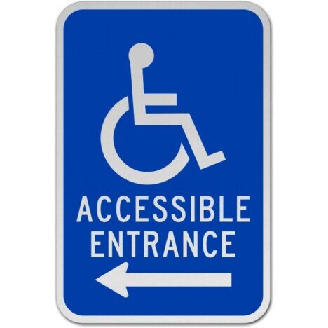 Accessible Entrance Left Arrow