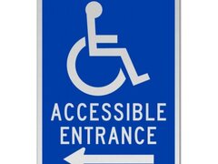 Accessible Entrance Left Arrow